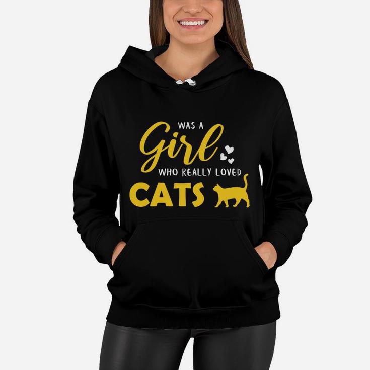 Girl Who Loves Cats Cat Gifts For Cat Lovers Cat Lover Gift Women Hoodie