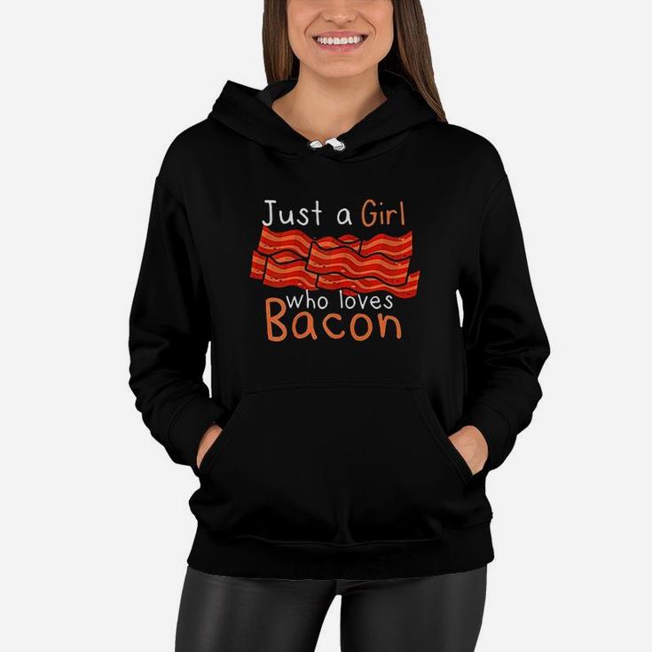 Just A Girl Who Loves Bacon Funny Keto Ketogenic Diet Foodie Women Hoodie