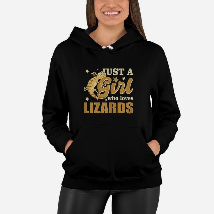 Just A Girl Who Loves Lizards Reptile Gift Women Hoodie