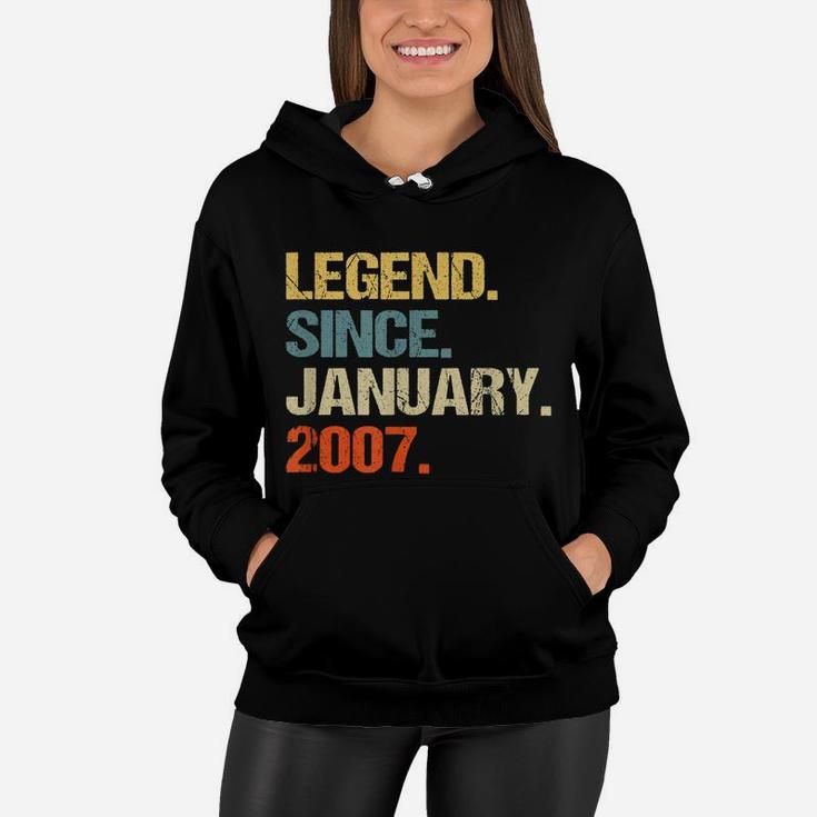 Legend Since January 2007 13 Years Old Boys Gifts Women Hoodie