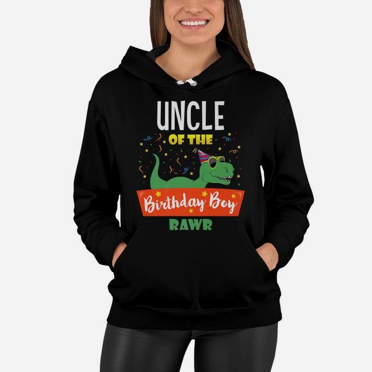 Mens Uncle Dinosaur Hilarious Birthday Boy Uncle Gifts Funny Women Hoodie