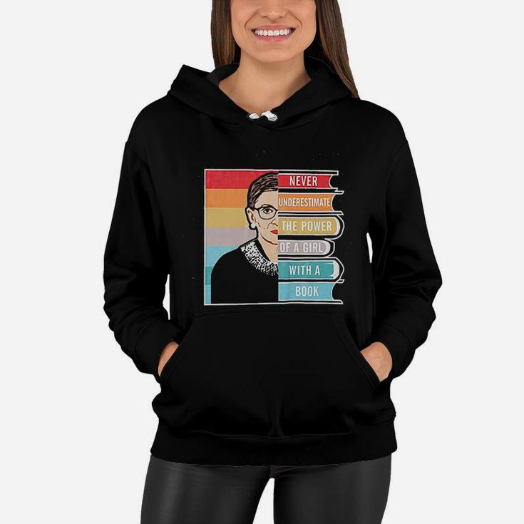 Never Underestimate The Power Of A Girl With A Book Women Hoodie