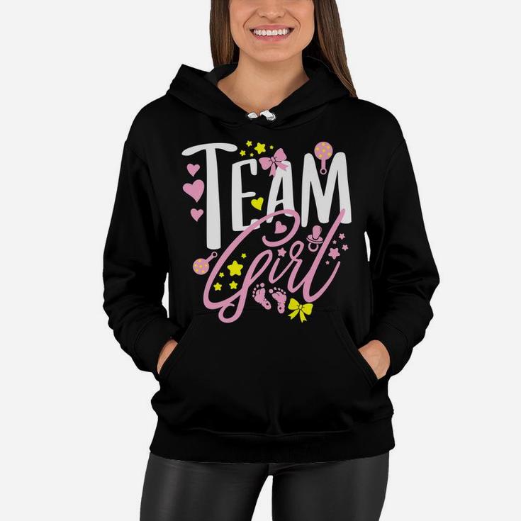 Team Girl Gender Reveal Party Baby Announcement Gift Women Hoodie