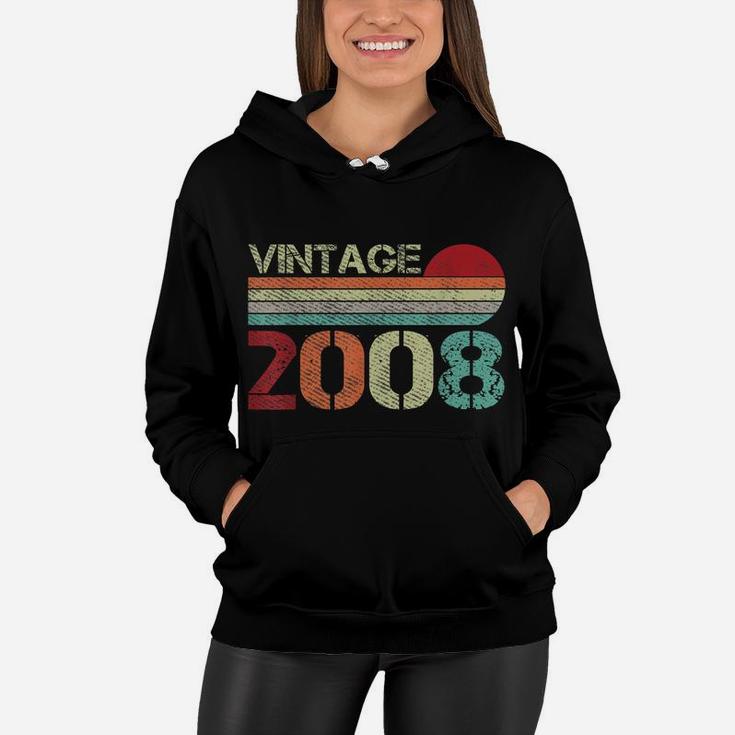 Vintage 2008 Funny 13 Years Old Boys And Girls 13Th Birthday Women Hoodie