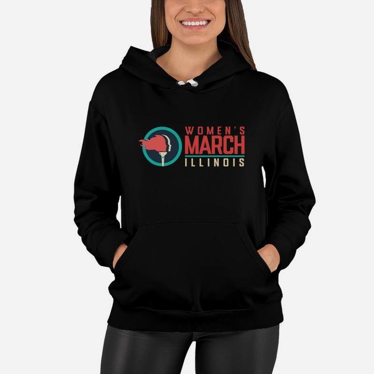 Women March Illinois January 2022 Funny Gifts For Friends Women Hoodie