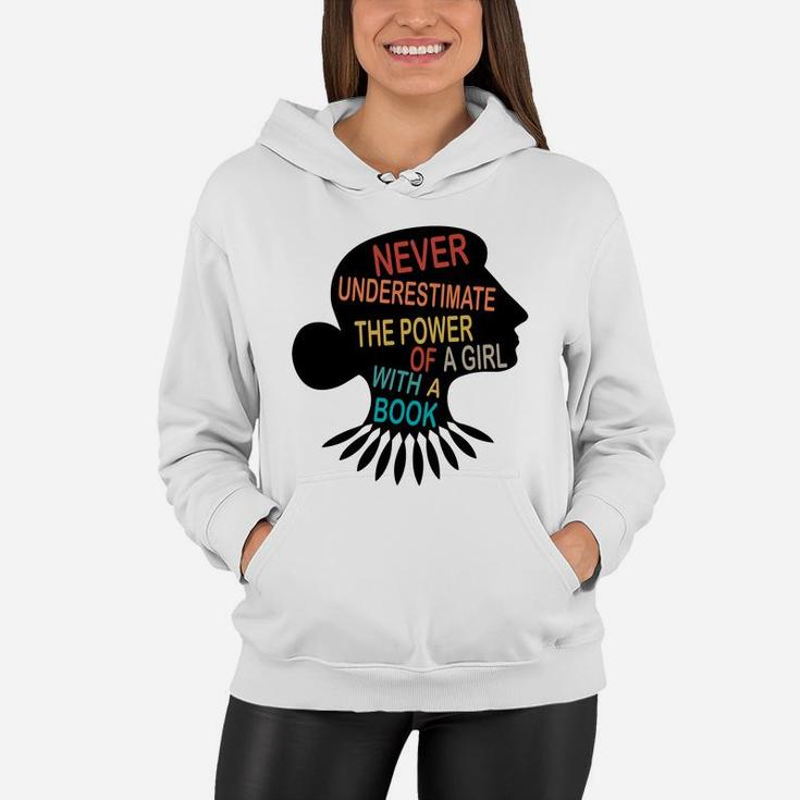 Never Underestimate The Power Of A Girl With Book Feminist Sweatshirt Women Hoodie