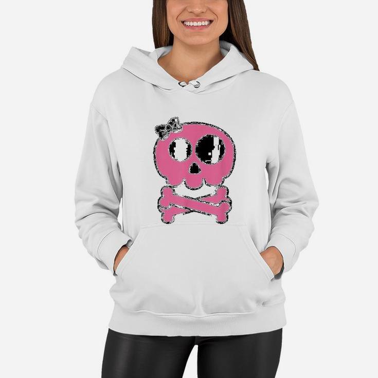 Pink Skull And Crossbones Girl Pirate Women Hoodie Pink Skull And Crossbones Girl Pirate Women Hoodie