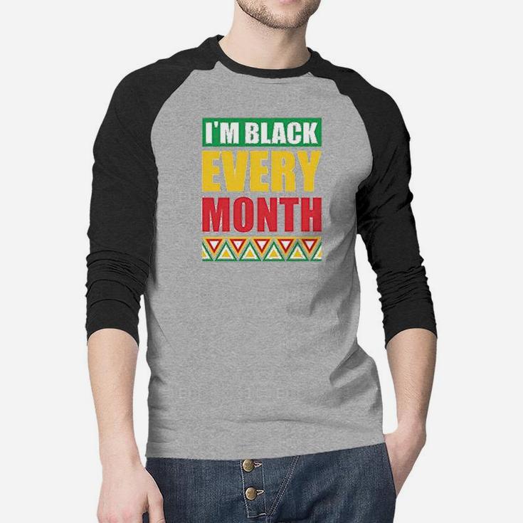 I Am Black Gift Black History Month Raglan Baseball Shirt