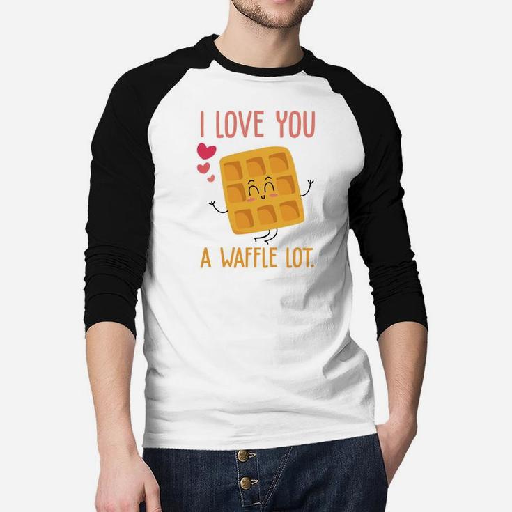 I Love You A Waffle Lot Valentine Day Gift Happy Valentines Day Raglan Baseball Shirt