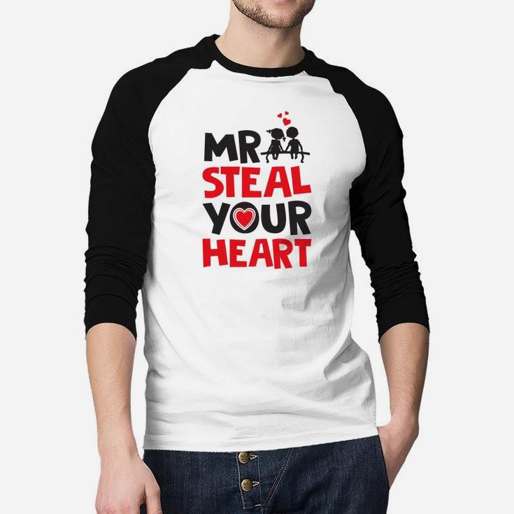 Mr Steal Your Valentine Day Valentine Gift Happy Valentines Day Raglan Baseball Shirt