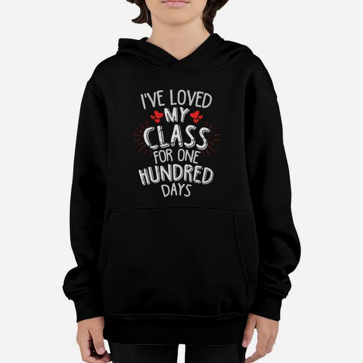 100 Days Of School Funny Teacher Gift Happy 100th Day Of School Youth Hoodie