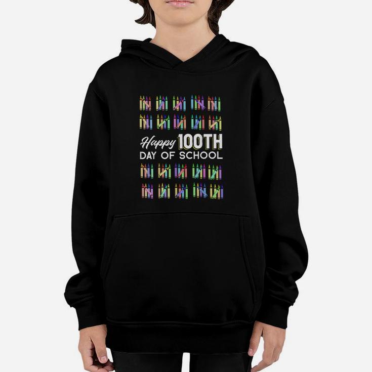Happy 100th Day Of School Student Gift 100 Days Of School Youth Hoodie