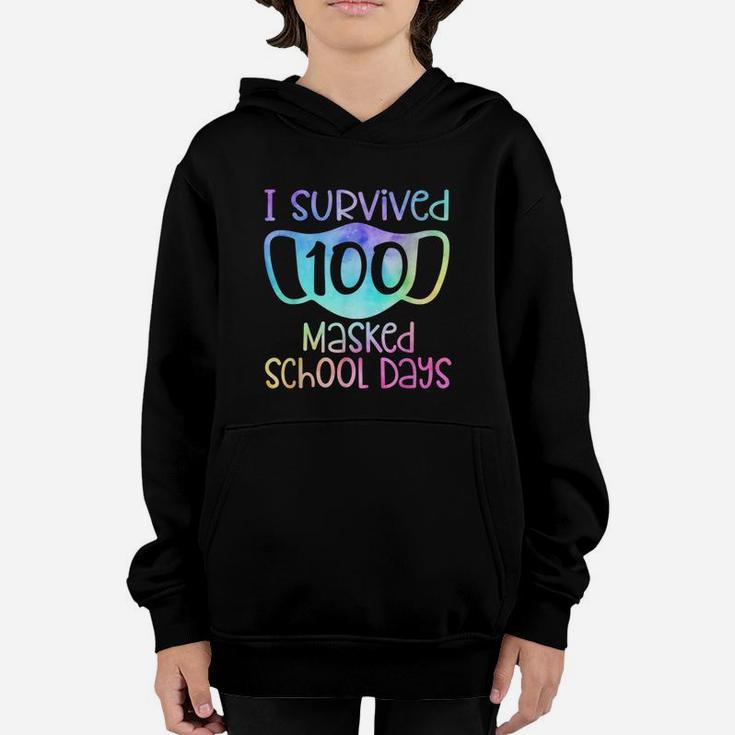 I Survived 100 Masked School Days Kids 100th Day Celebration Youth Hoodie