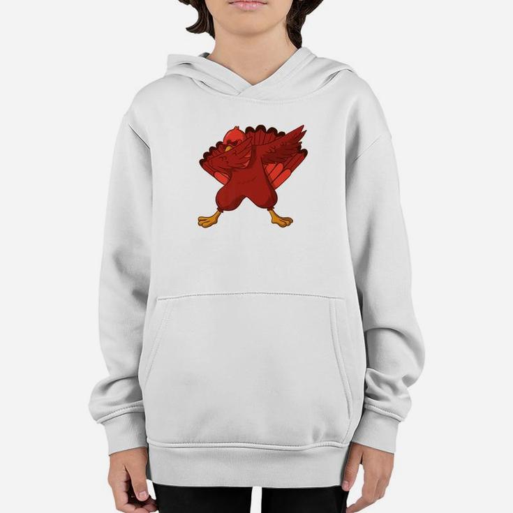 Funny Dabbing Turkey Thanksgiving Kids Boys Girls  Youth Hoodie