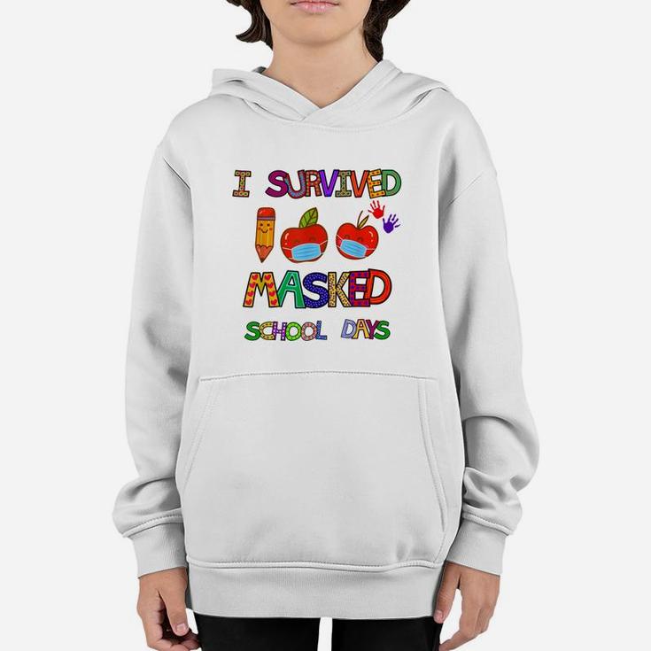I Survived 100 Masked School Days Student Teacher Gift Youth Hoodie