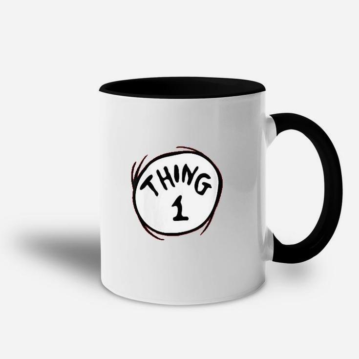Womens Dr Seuss Thing 1 Emblem Accent Mug