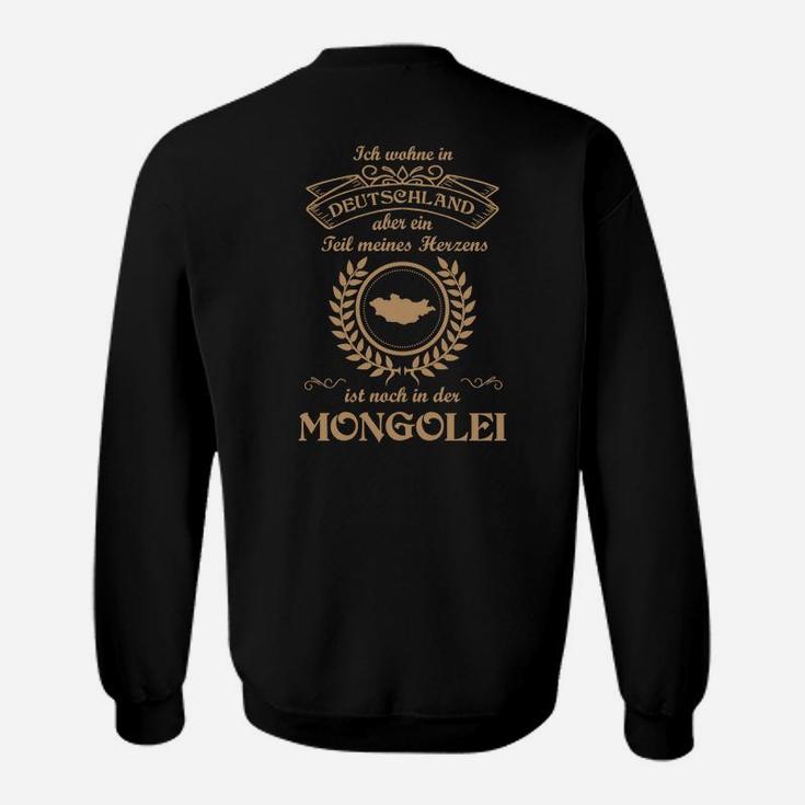 Deutschland Mongolei Spruch Schwarzes Sweatshirt, Humorvolles Design