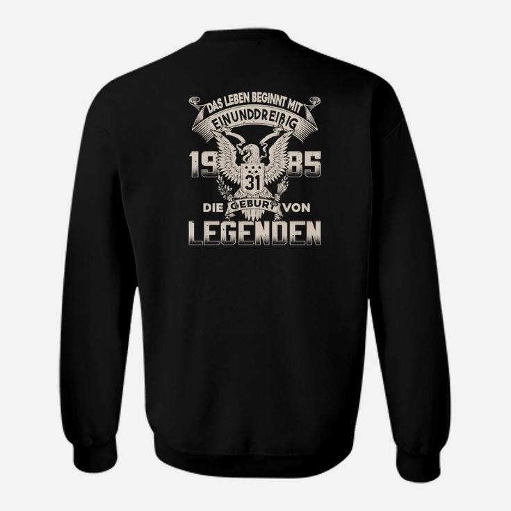 Geburt von Legenden 1985 Sweatshirt, Adlermotiv Jahrgang Tee