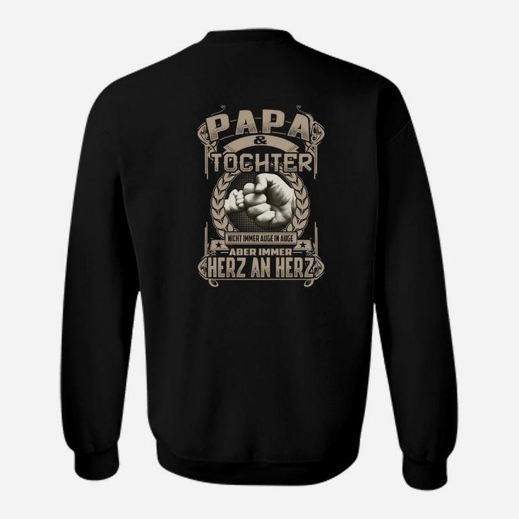 Papa-Tochter Themen Sweatshirt, Herz an Herz Design