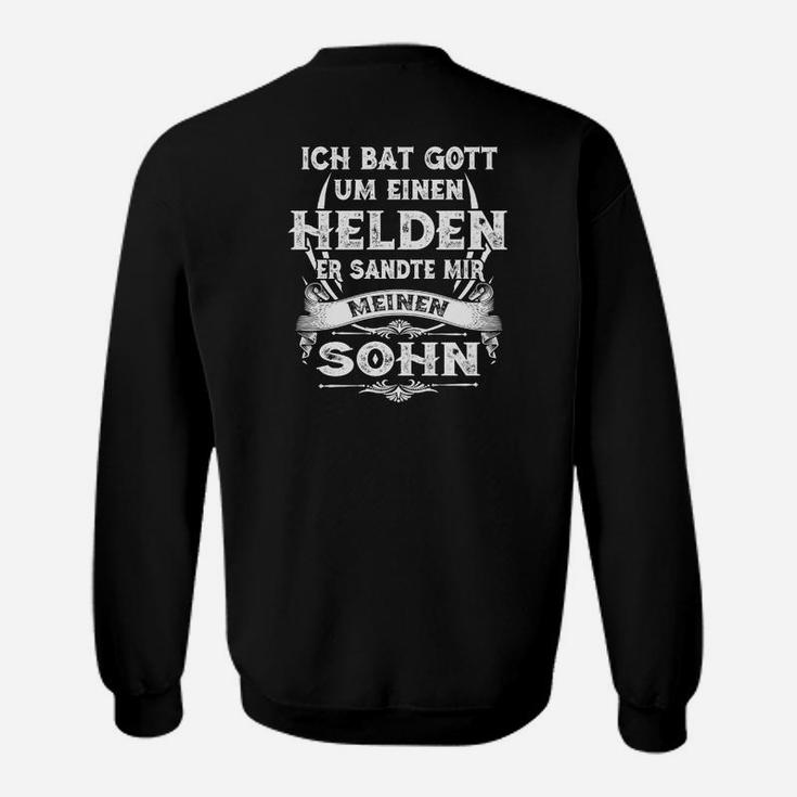 Schwarzes Herren-Sweatshirt Gott sandte meinen Sohn - Heldenspruch Design
