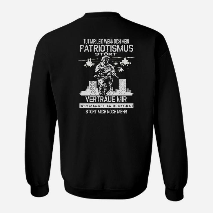 Schwarzes Herren Sweatshirt Patriotismus-Motiv & Spruch, Deutschland-Liebe