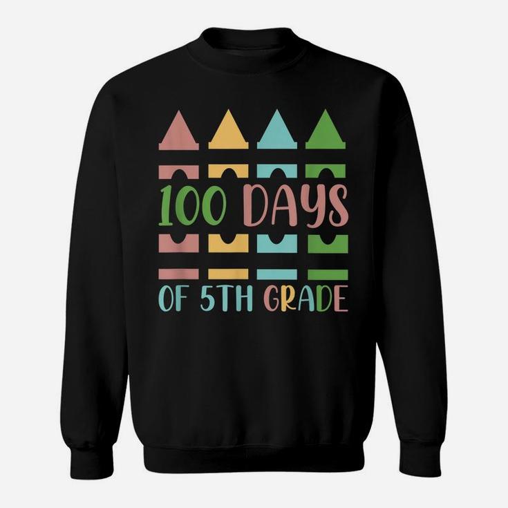100 Days Of 5Th Grade School Kids Happy 100 Days Of School Sweatshirt