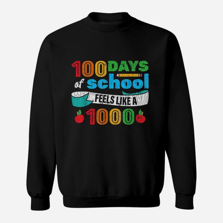 100 Days Of School For Students Teachers Funny Gift Sweatshirt