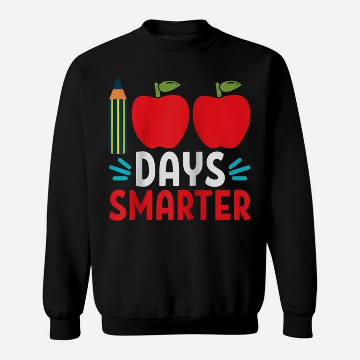 100 Days Smarter 100Th Day Of School Raglan Baseball Tee Sweatshirt