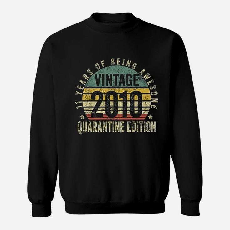 11 Years Of Being Awesome Birthday Vintage 2010 Sweatshirt