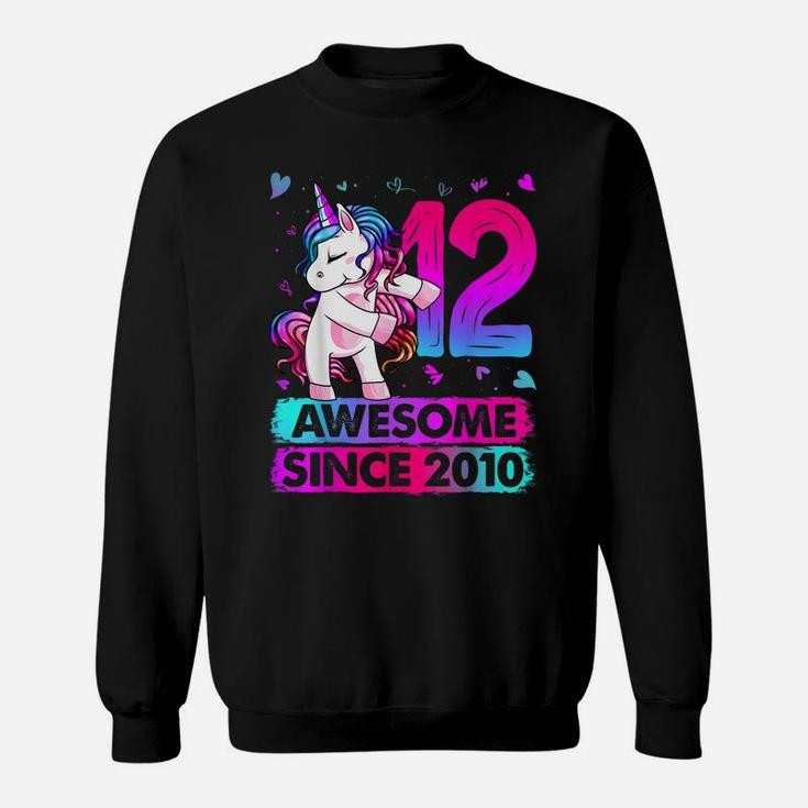 12 Year Old Unicorn Dabbing 12Th Birthday Girl Unicorn Party Sweatshirt