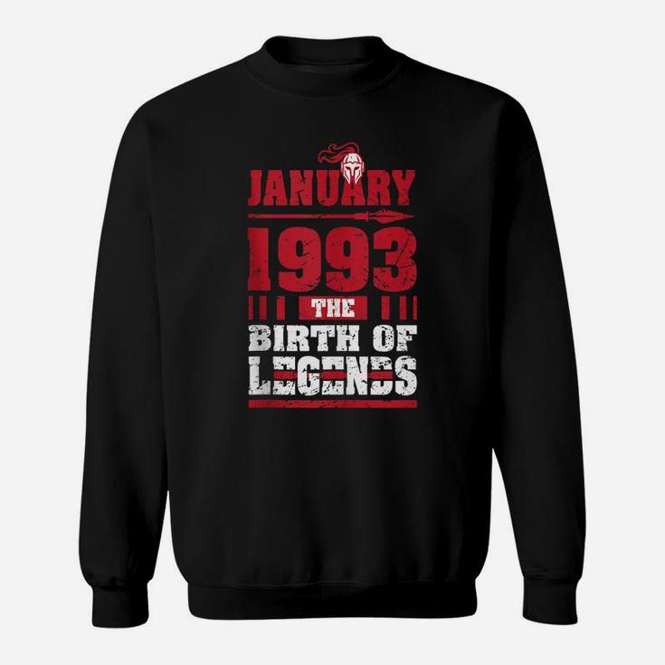 1993 The Birth Of Legends 27 Years Old 27Th Birthday Gifts Sweatshirt