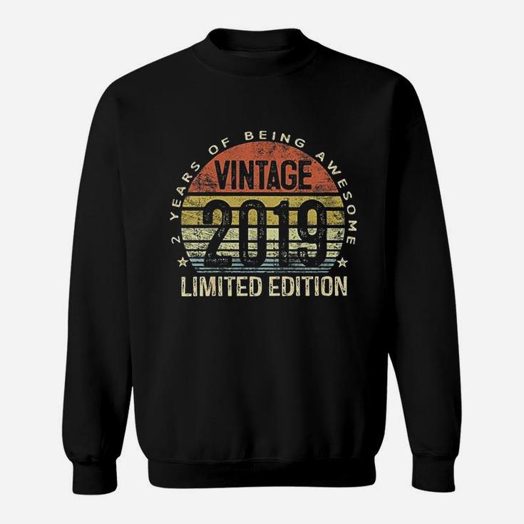 2 Year Old Vintage 2019 2Nd Birthday Sweatshirt
