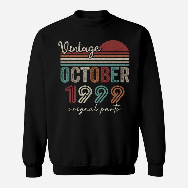 22Nd Birthday 22 Years Old Vintage October 1999 Men Women Sweatshirt