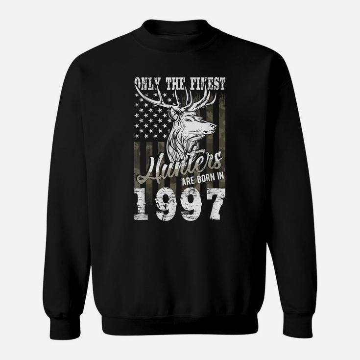 24Th Birthday Gift For 24 Year Old Deer Hunter Hunting 1997 Sweatshirt