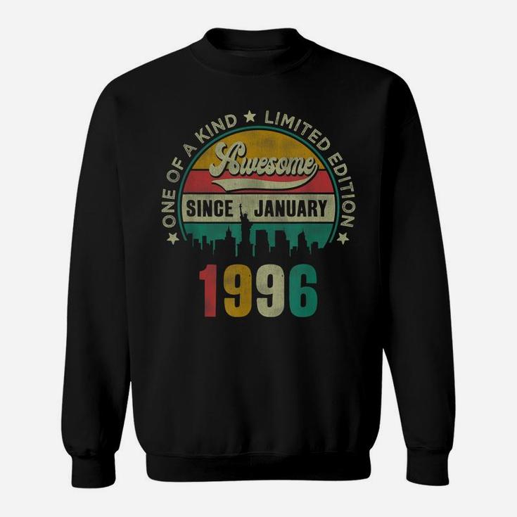 25 Years Old Vintage January 1996 25Th Birthday Gift Sweatshirt