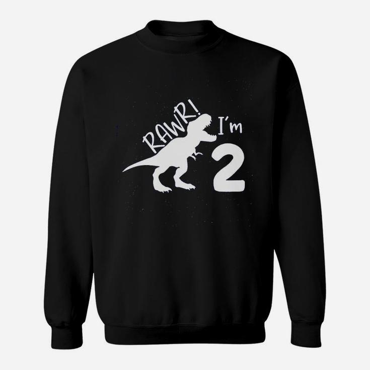 2Nd Birthday Boy Dinosaur Sweatshirt