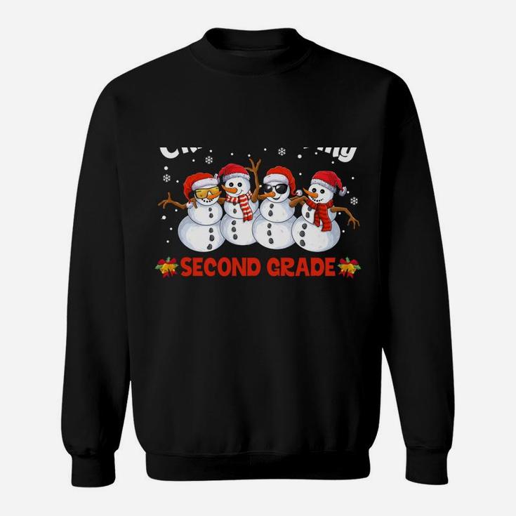 2Nd Teacher Christmas Chillin With My Second Grade Snowmies Sweatshirt