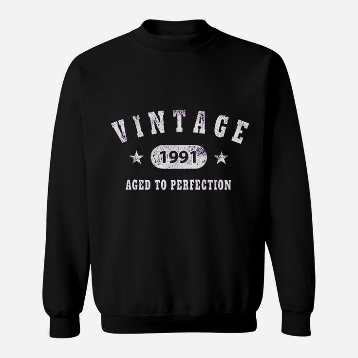 30Th Birthday Gift Vintage 1991 Aged To Perfection Sweatshirt