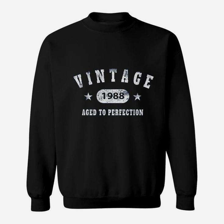 33Rd Birthday For Men  Vintage 1988 Aged To Perfection Sweatshirt