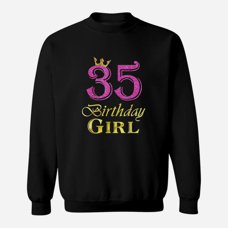 35Th Birthday Girl Pink Princess Sweatshirt