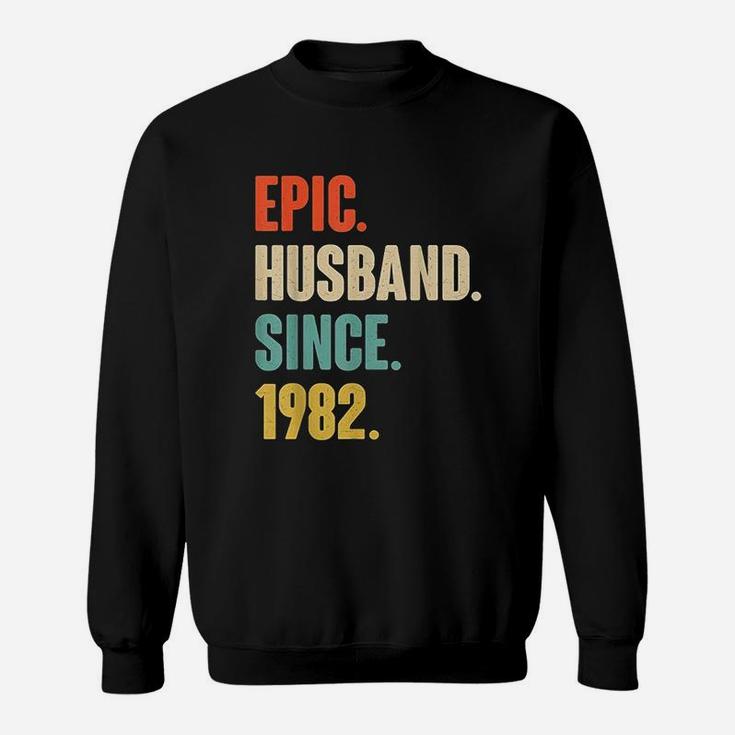39Th Wedding Anniversary Epic Husband Since 1982 Sweatshirt