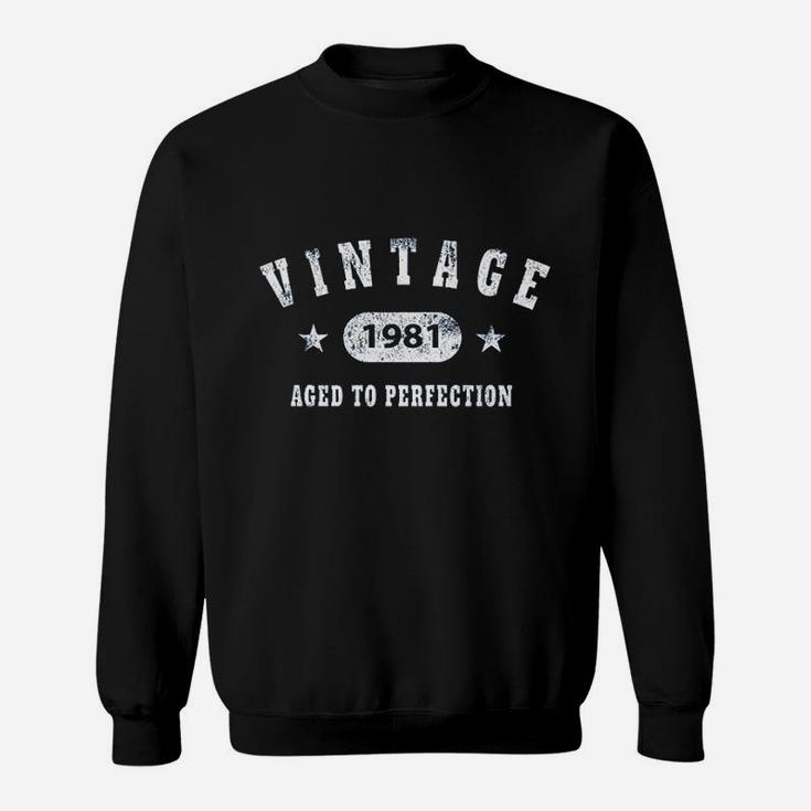 40Th Birthday Gift  Vintage 1981 Aged To Perfection Sweatshirt