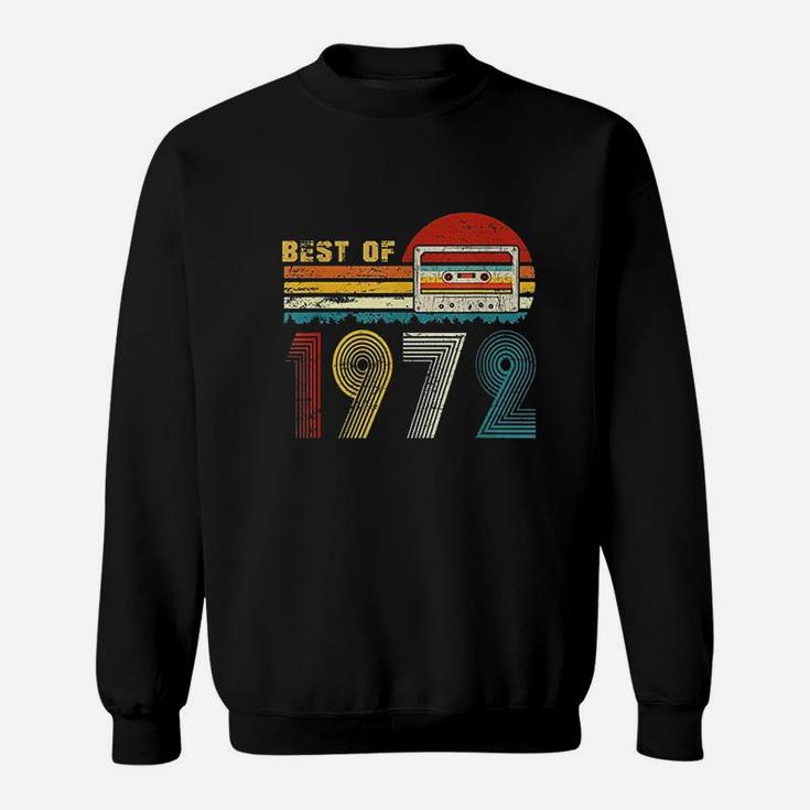 49Th Bday Gifts Best Of 1972 Retro Cassette Tape Vintage Sweatshirt