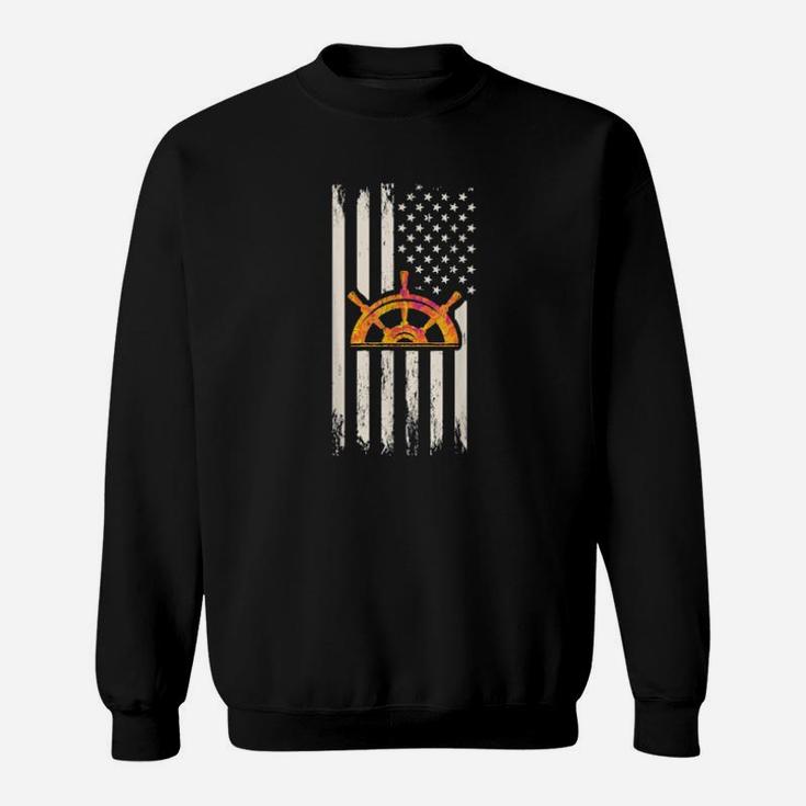 4Th Of July American Flag Patriotic Boating For Boaters Sweatshirt
