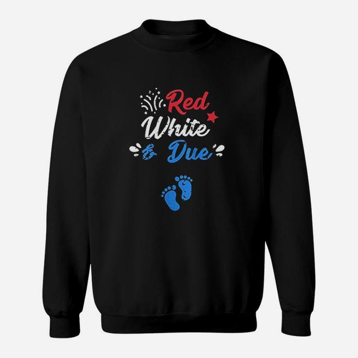 4Th Of July Announcement Red White And Due Sweatshirt