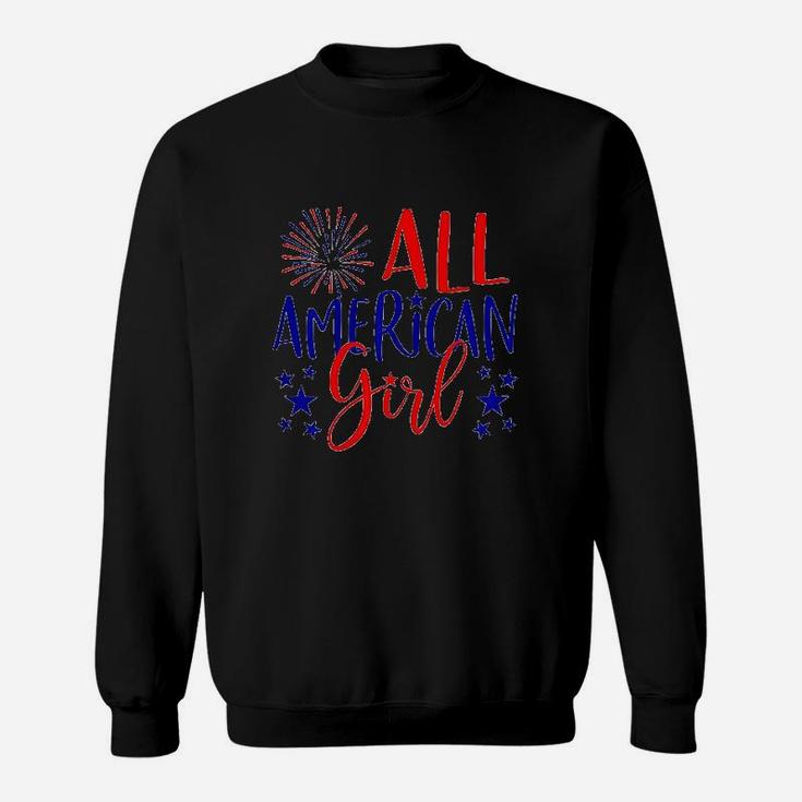4Th Of July Family Matching All American Girl Sweatshirt