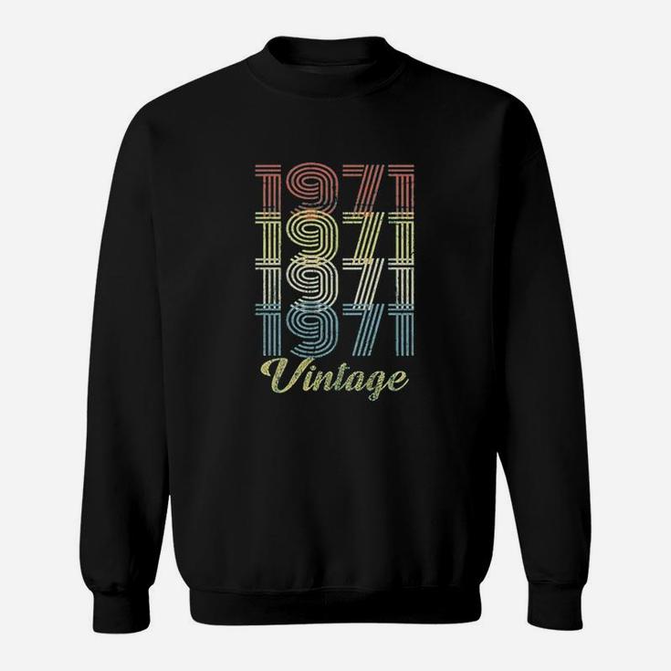 50Th Birthday Gift Retro Birthday 1971 Vintage Sweatshirt