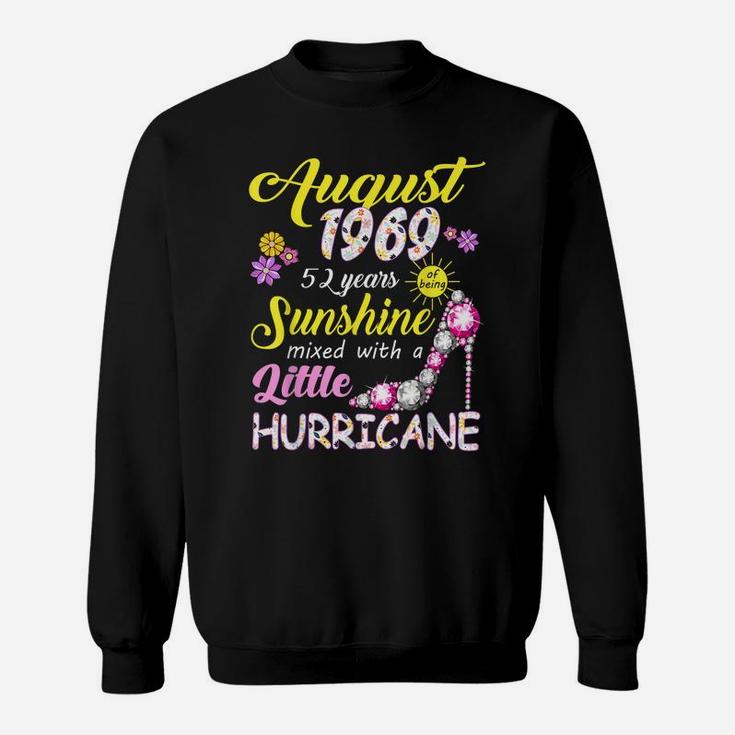 52 Years Old Vintage 1969 August Girl 52Nd Birthday Flower Sweatshirt