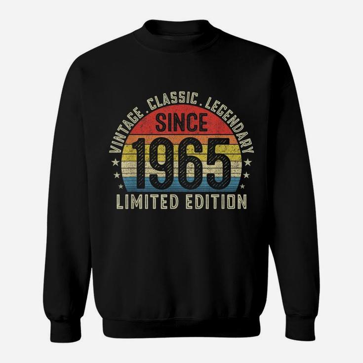 56Th Birthday Gift 56 Year Old Bday Retro Vintage Since 1965 Sweatshirt