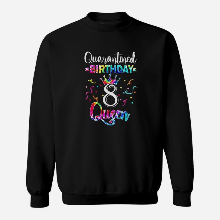 8Th Birthday Queen With Art Tie Dye For Girls Sweatshirt